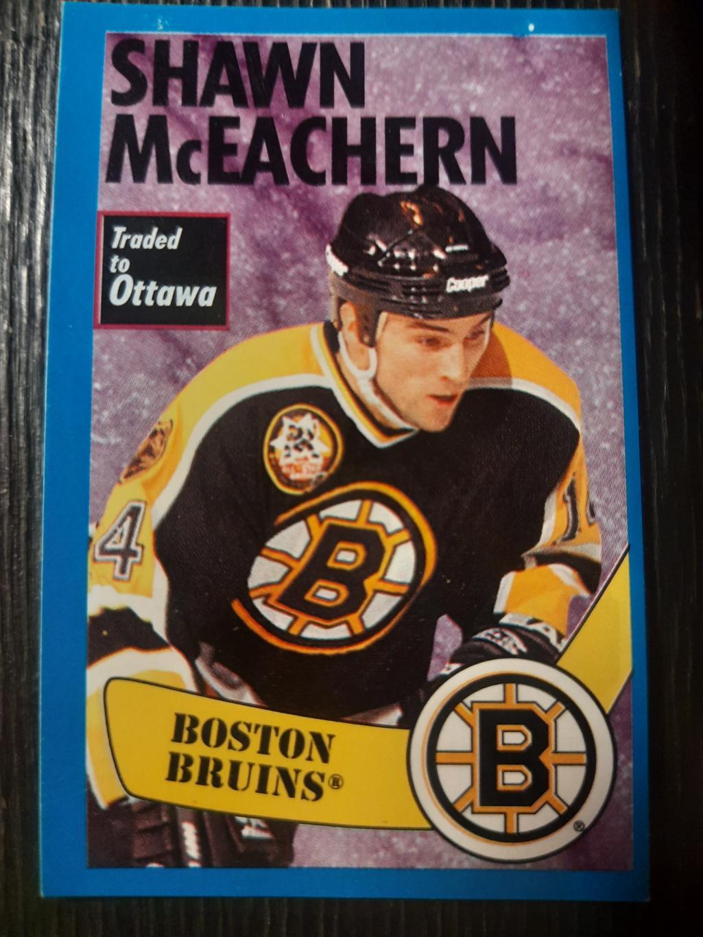 НХЛ, карточка Shawn McEachern,Boston Bruins 1996/97