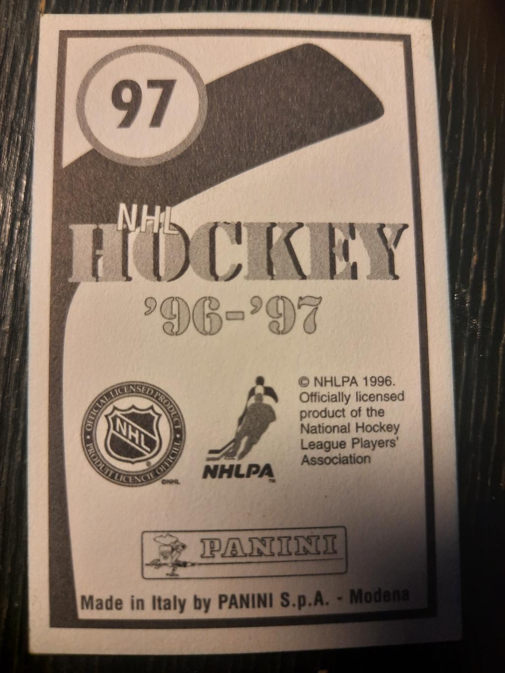 НХЛ, карточка Alexander Semak , NY Islanders 1996/97 1