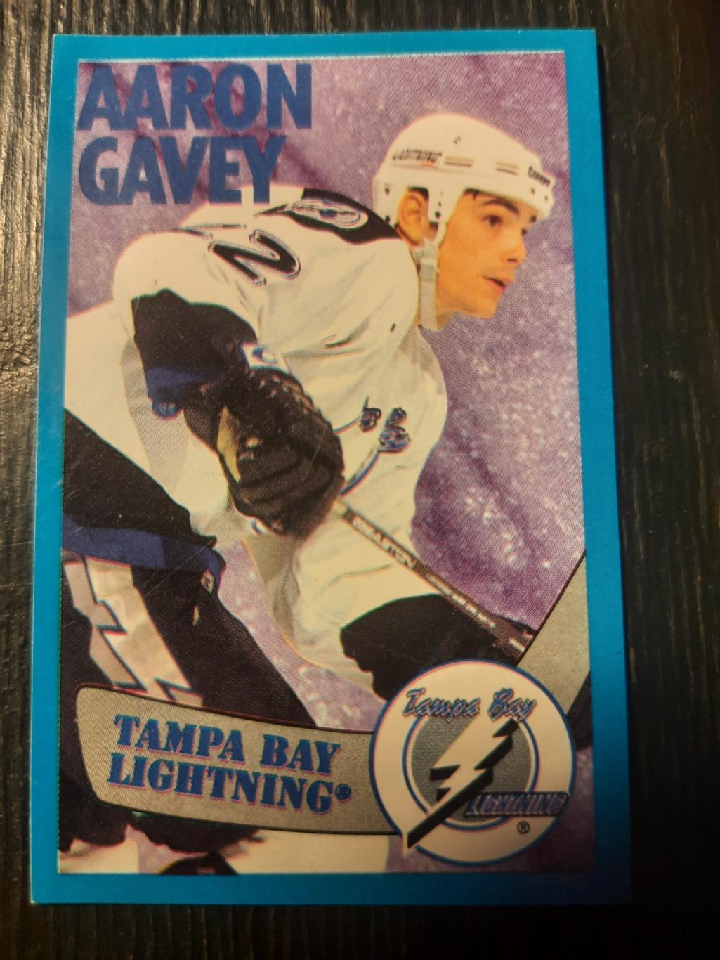 НХЛ, карточка Aaron Gavey, Tampa Bay 1996/97