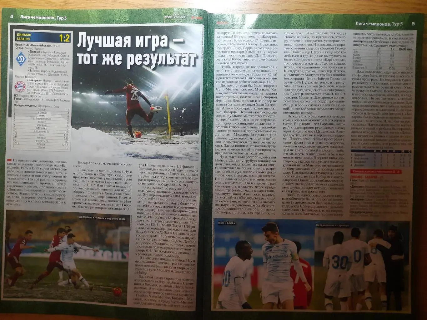 еженедельник Футбол №90 2021,постеры:Роналдо и др,ДК-Бавария,Шахтер-Интер 1