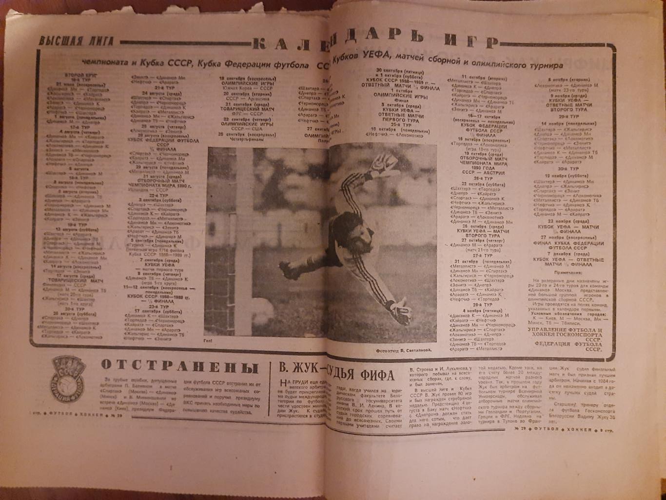 еженедельник футбол-хоккей #29,1988 2