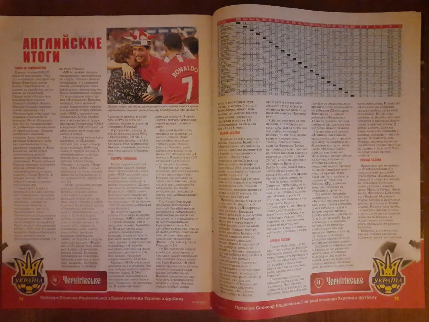 еженедельник Футбол спецвыпуск #4 2009 , Итоги сезона 2008/09,сб.Украины... 6