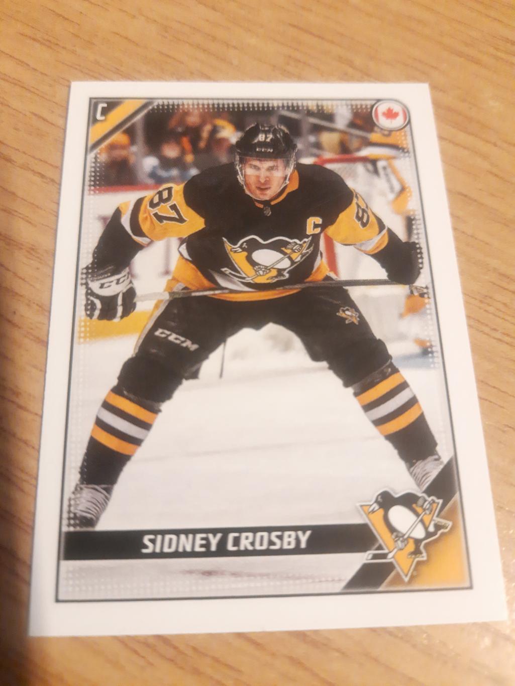 наклейка, topps 2019-20 Sidney Crosby