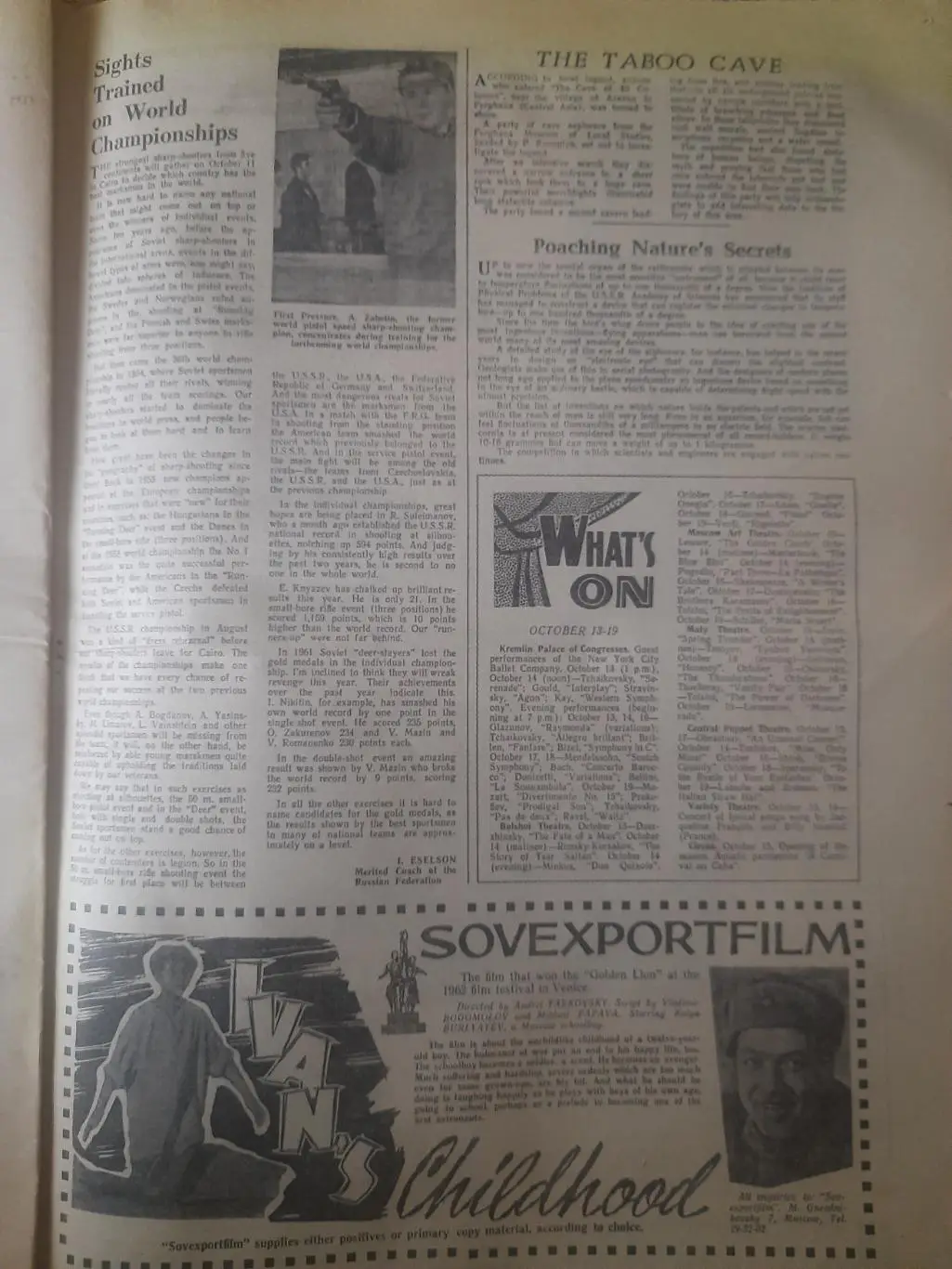 газета,moscow news №40(615) 8.09.1962 3