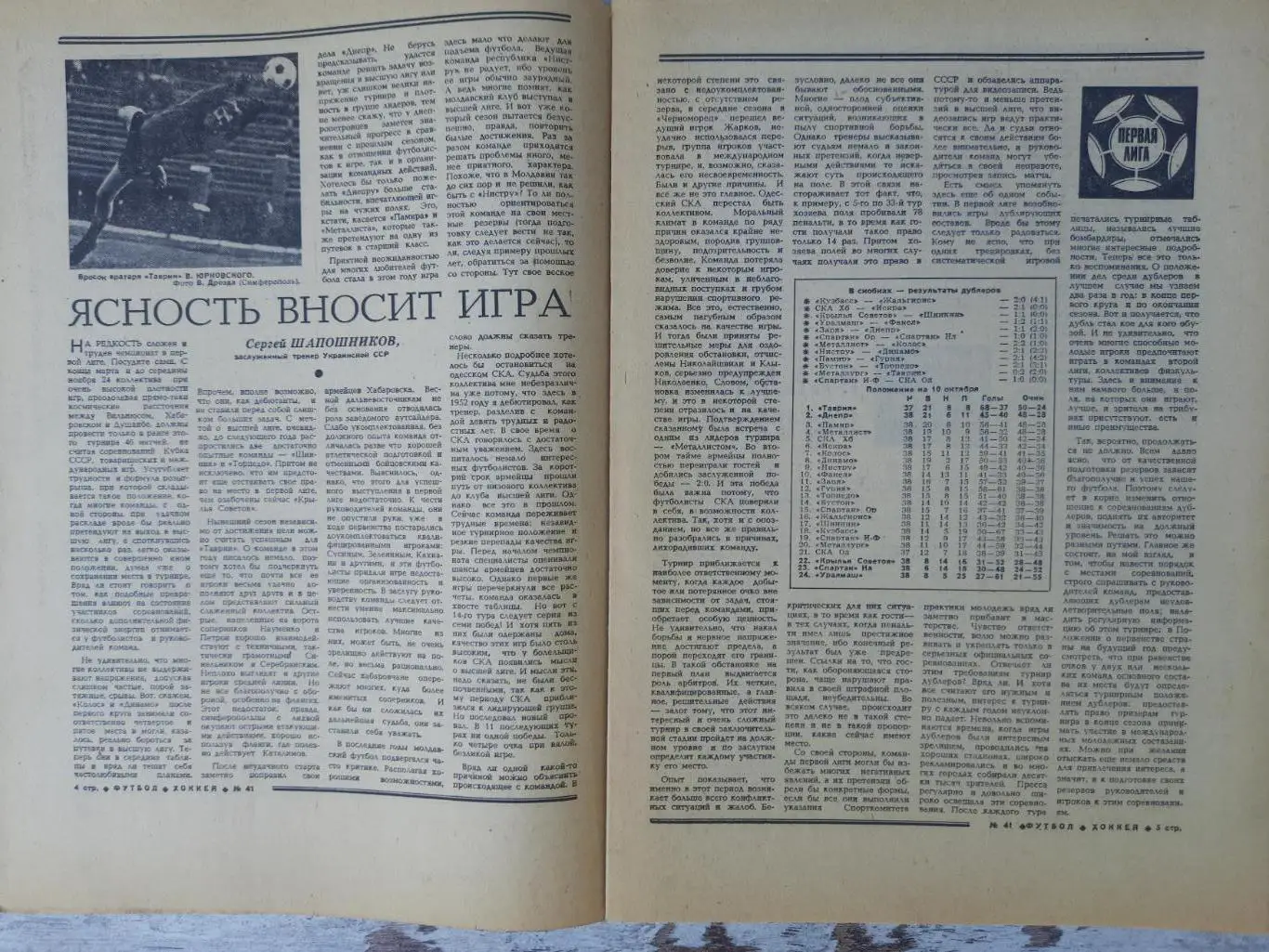 еженедельник футбол-хоккей №41 , 1980. 1