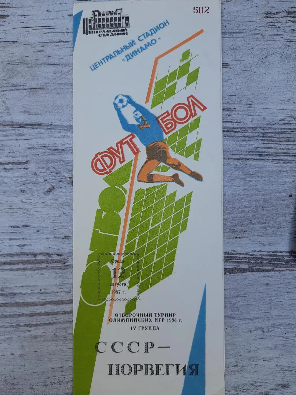 (1410) СССР - Норвегия 12.08.1987