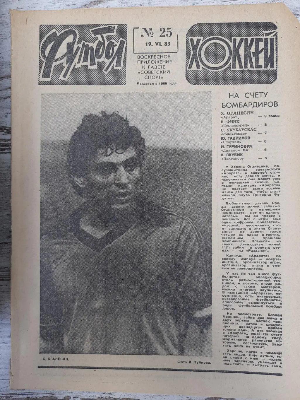 еженедельник футбол-хоккей #25, 1983