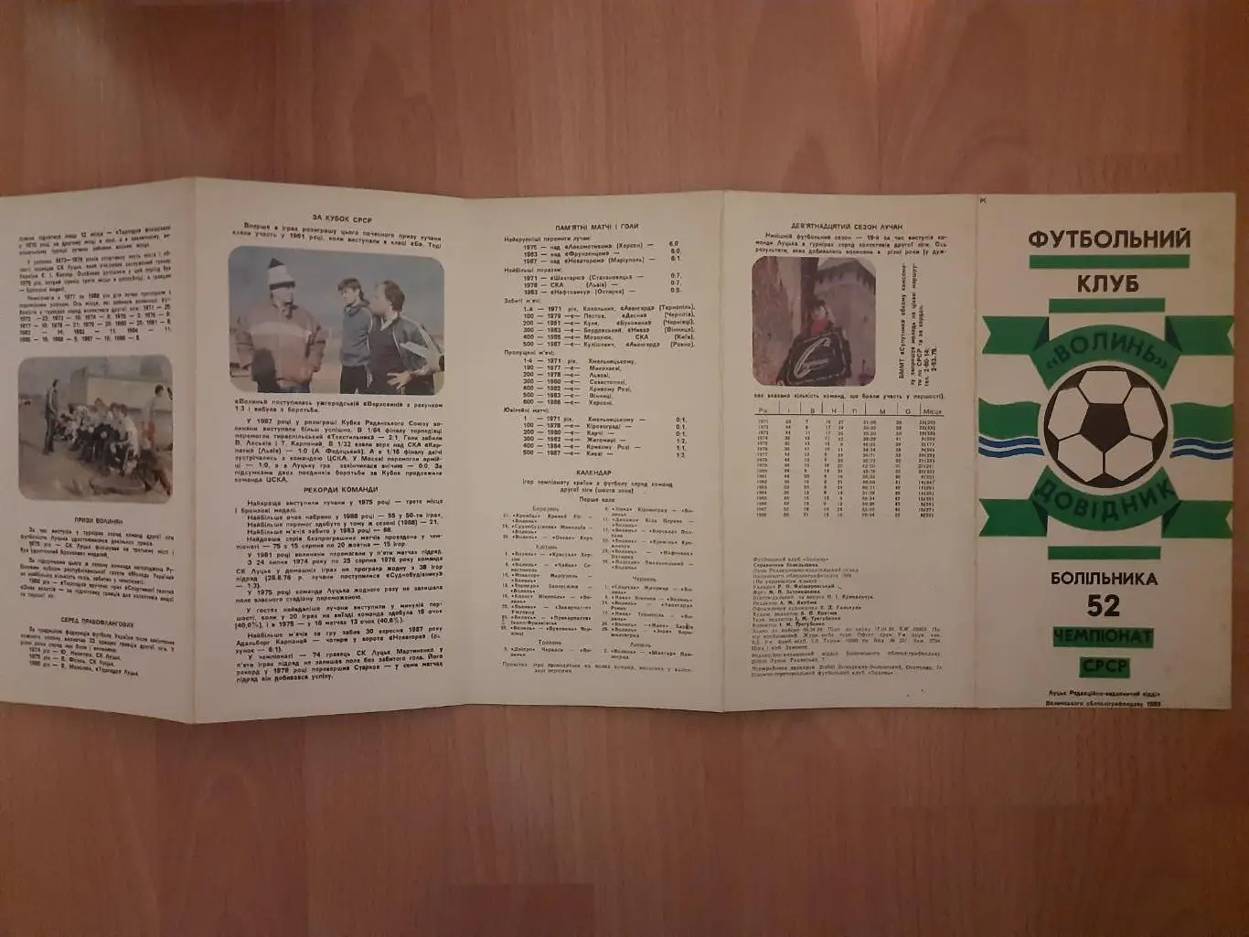 справочник, Волынь Луцк, 1989 2