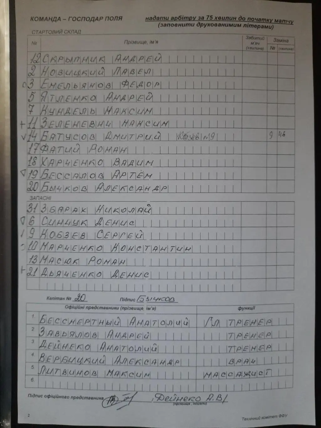 протокол,копия ФК Полтава - Ильичевец-2 Мариуполь 11.09.2010 1