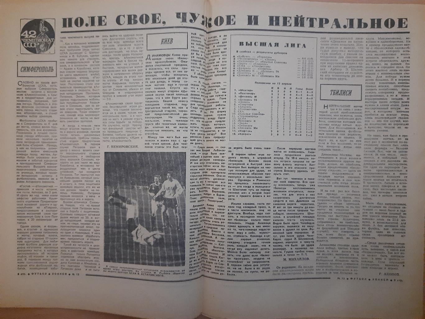 еженедельник футбол-хоккей №15, 1979. Хоккей. 1