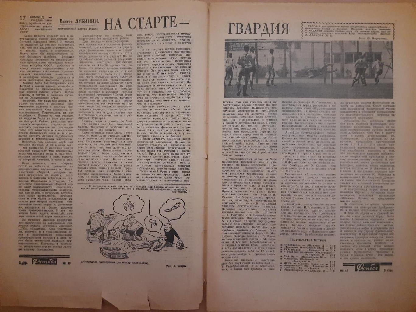 футбол-хоккей №15, 1965 1