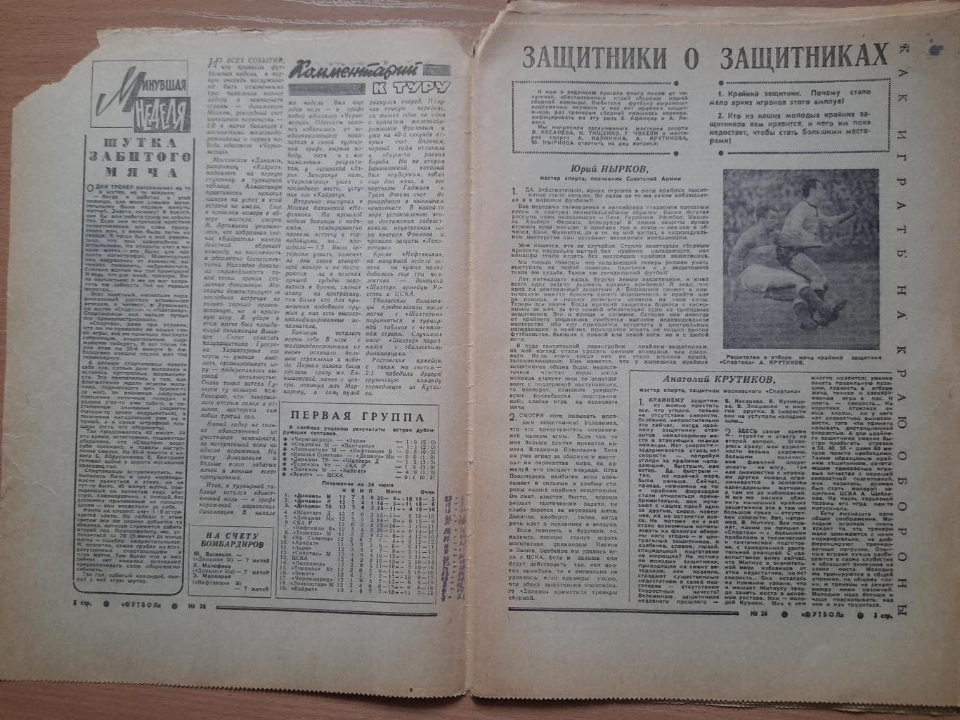 еженедельник Футбол-Хоккей #26, 1967. Украина-земля чемпионов,Скандинавия-СССР. 1