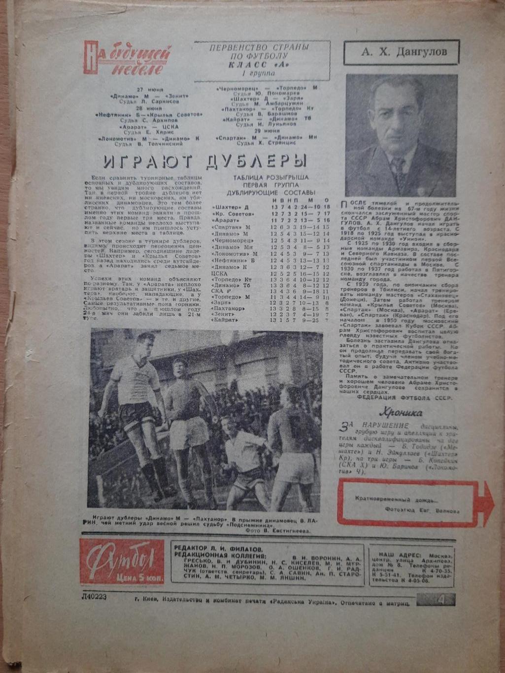 еженедельник Футбол-Хоккей #26, 1967. Украина-земля чемпионов,Скандинавия-СССР. 5