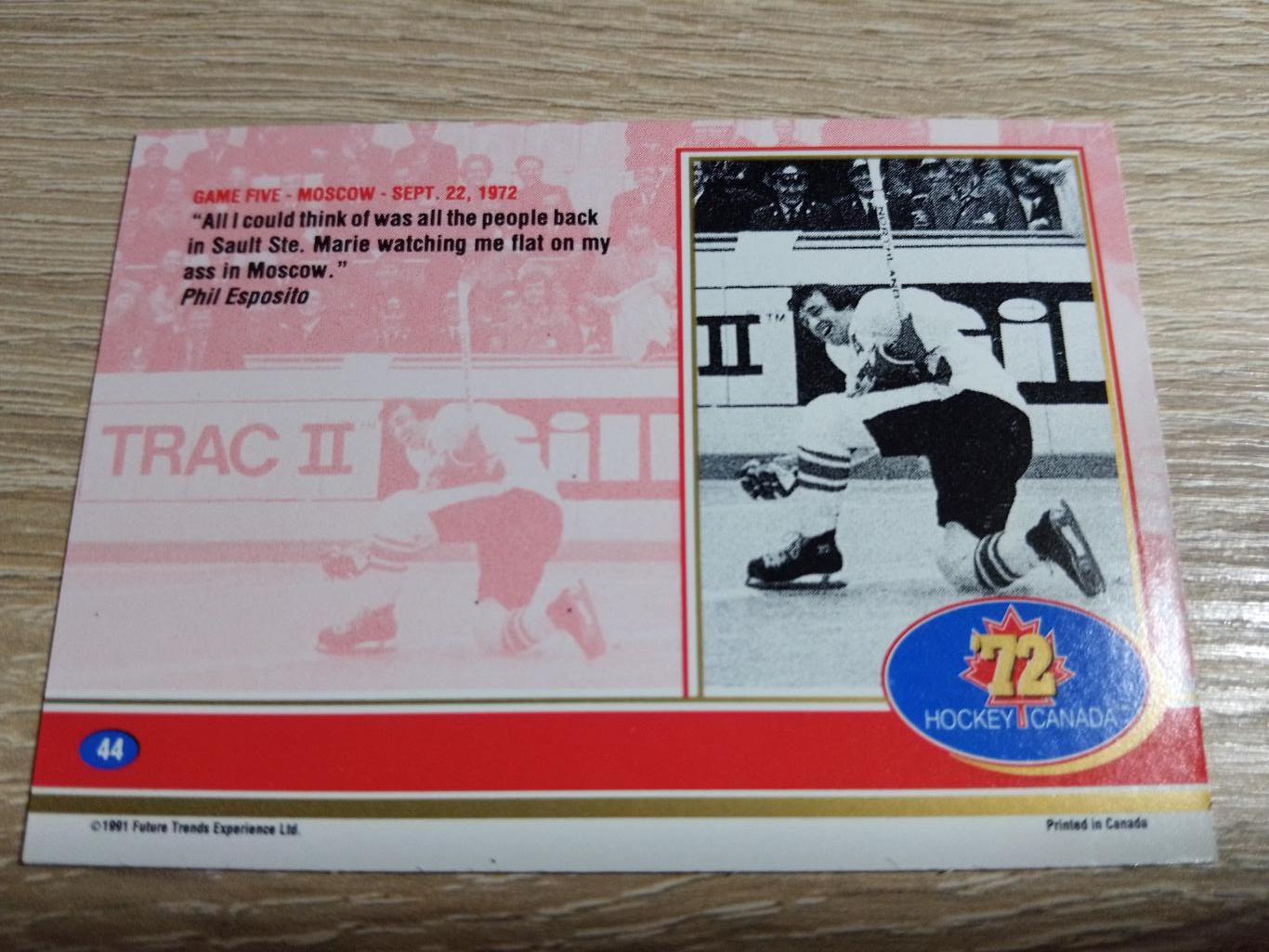 карточка Суперсерия 1972/Hockey Canada 72. №44 Game 5, Grace under pressure . 1