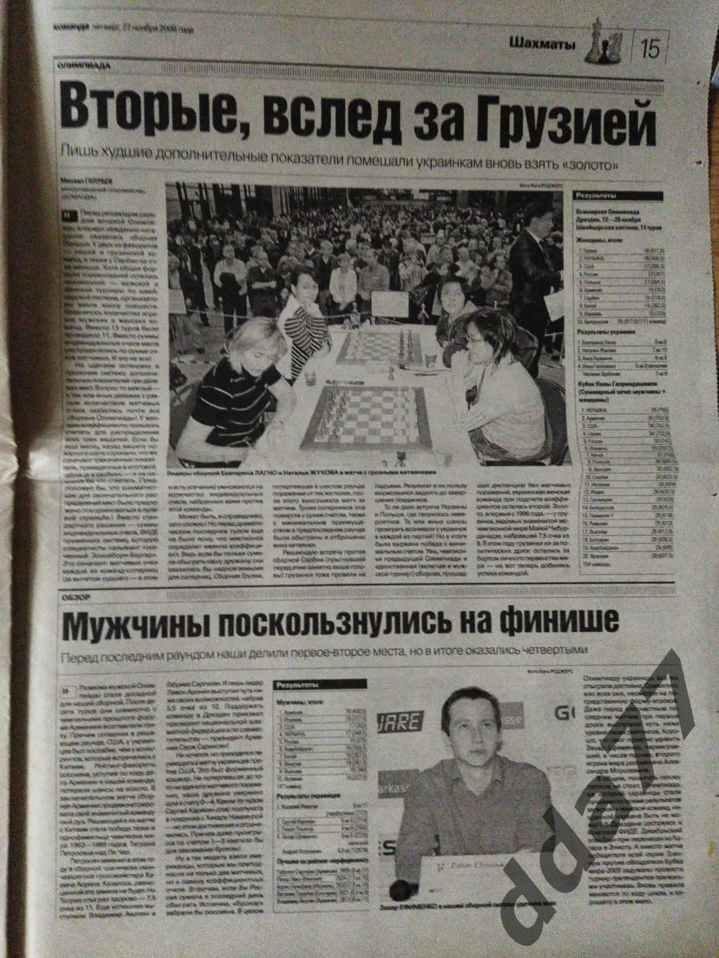 газета Команда №222 28.11.2008, Динамо Киев - Арсенал Лондон ... 2