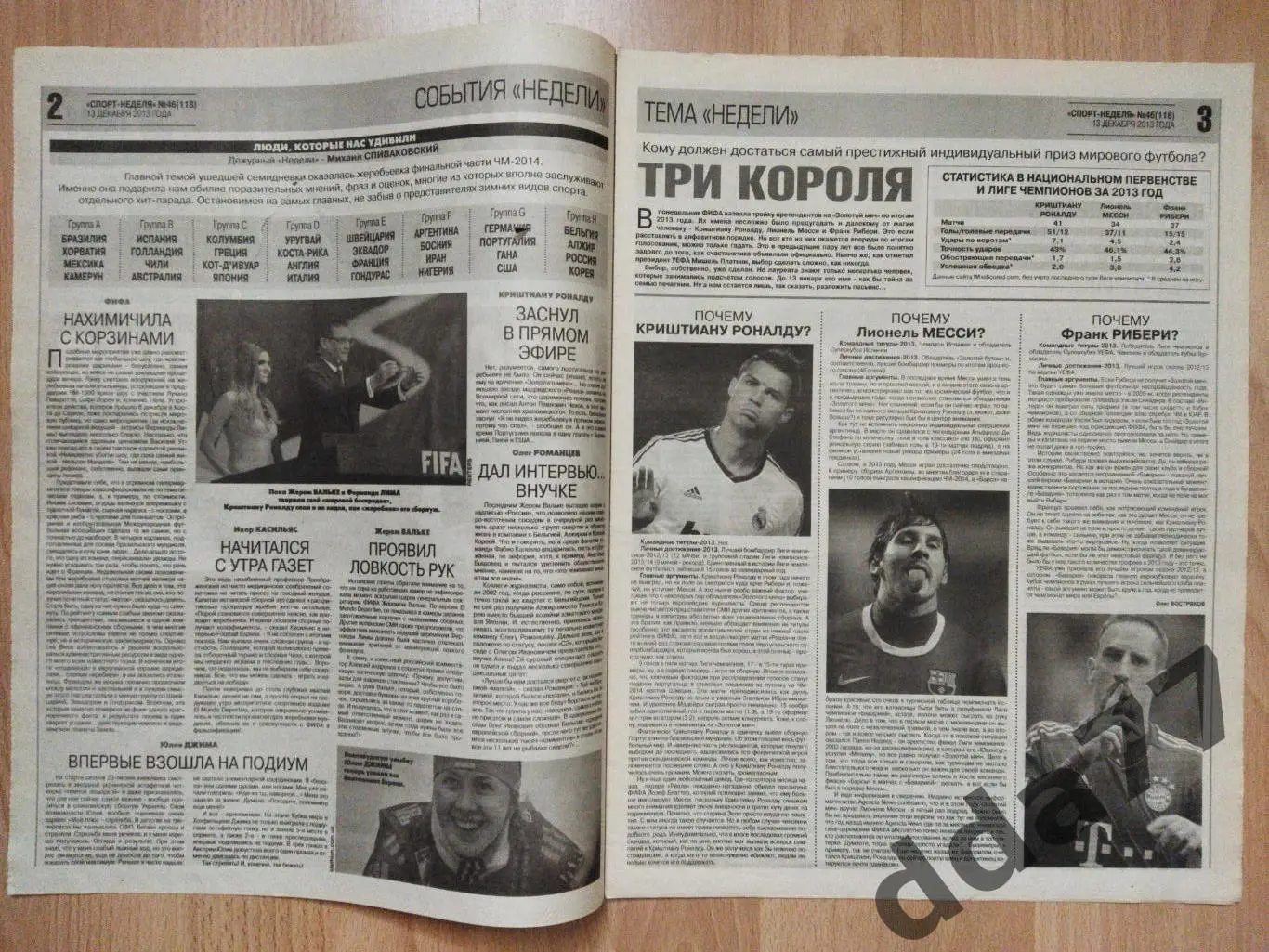 приложение к газете Спорт Экспресс Спорт Неделя №46 декабрь 2013. 1