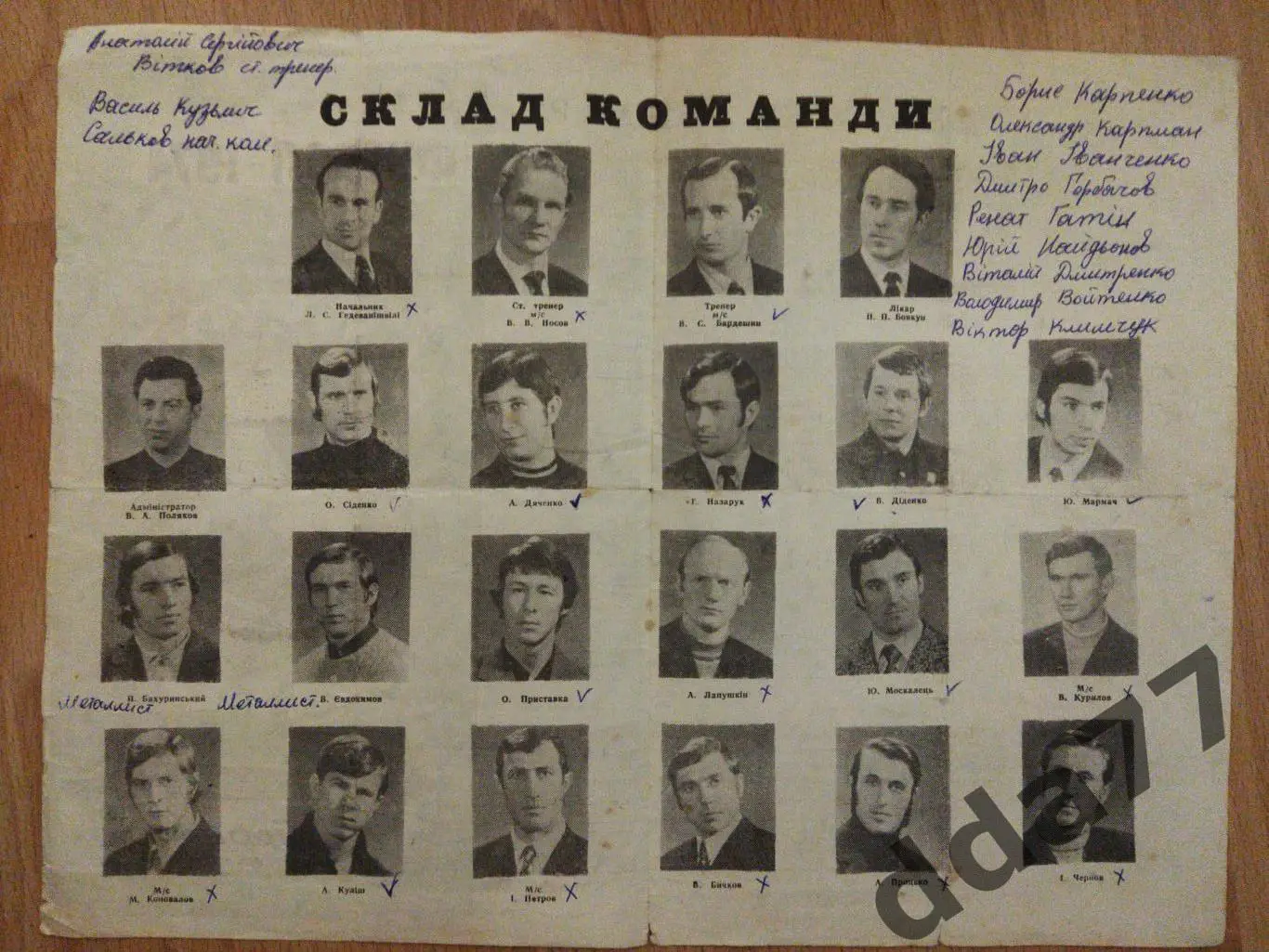 (6302) Программа сезона Колос Полтава 1974 1