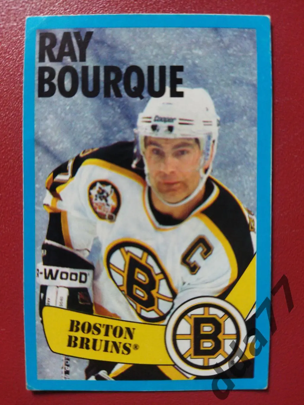 хоккей, наклейка НХЛ Панини 1996-1997/NHL Panini Ray Bourque #1.