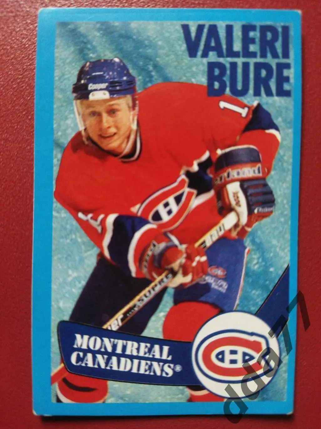 хоккей, наклейка НХЛ Панини 1996-1997/NHL Panini Valery Bure #34