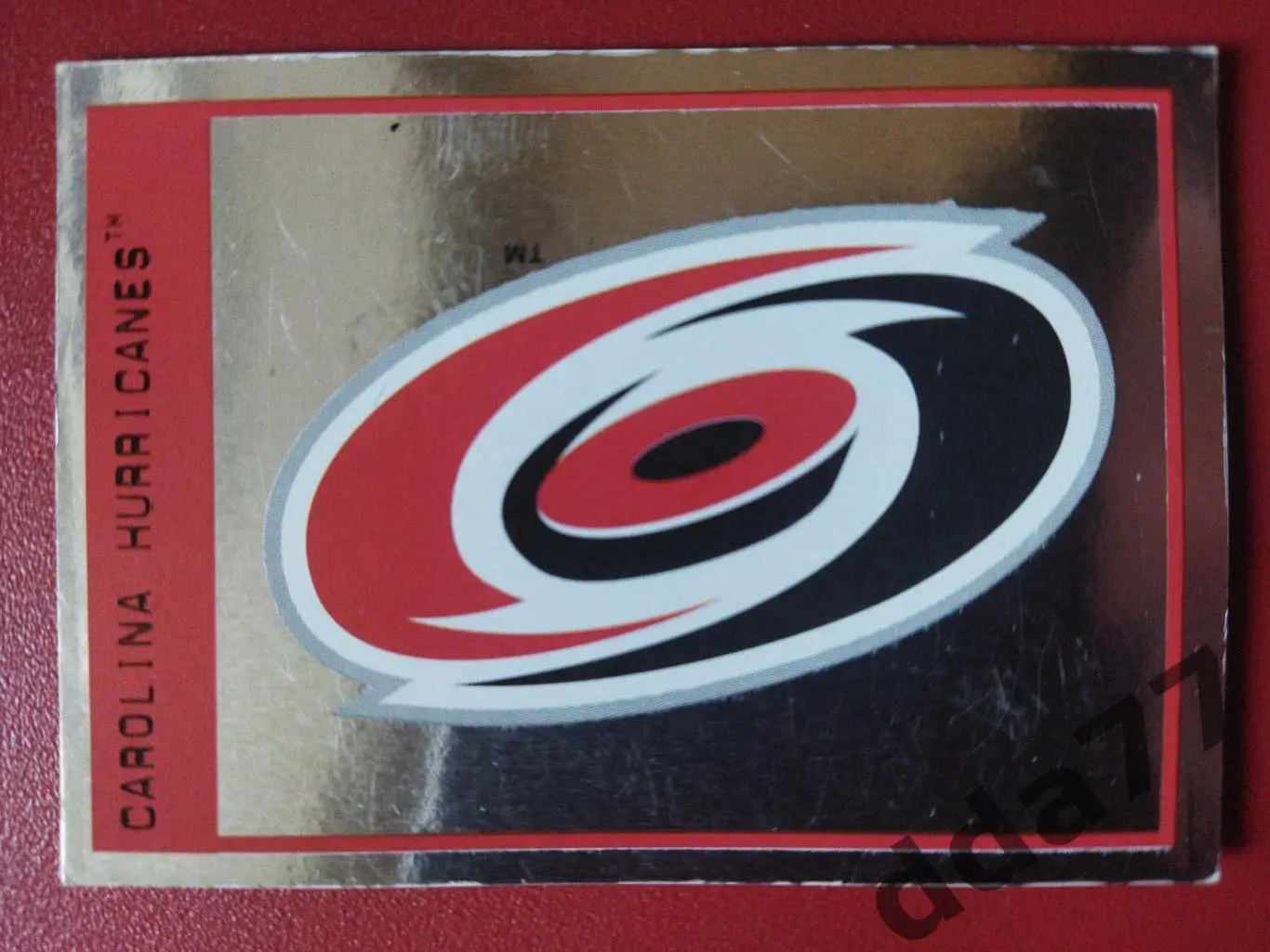хоккей, наклейка НХЛ Панини 1997-1998/NHL Panini Carolina Hurricanes #24