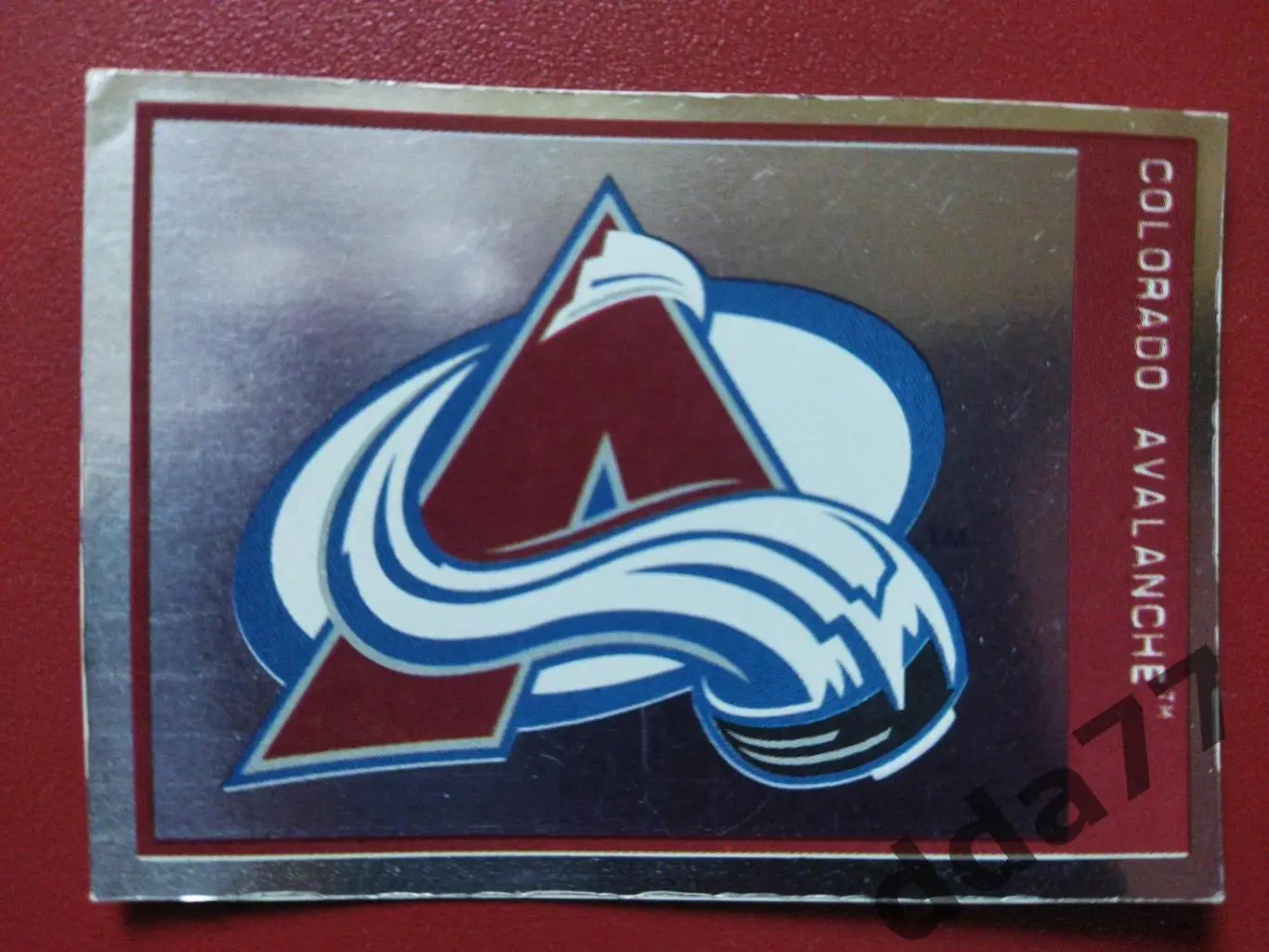 хоккей, наклейка НХЛ Панини 1997-1998/NHL Panini Colorabo Avalanche #205