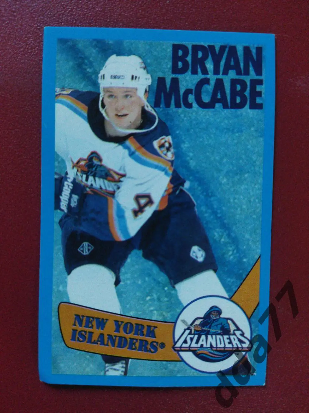 хоккей, наклейка НХЛ Панини 1996-1997/NHL Panini Bryan McCabe #94.
