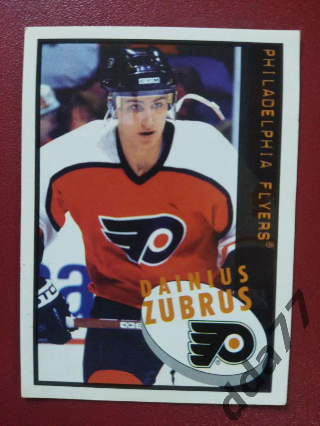 хоккей, наклейка НХЛ Панини 1997-1998/NHL Panini Dainius Zubrus #95