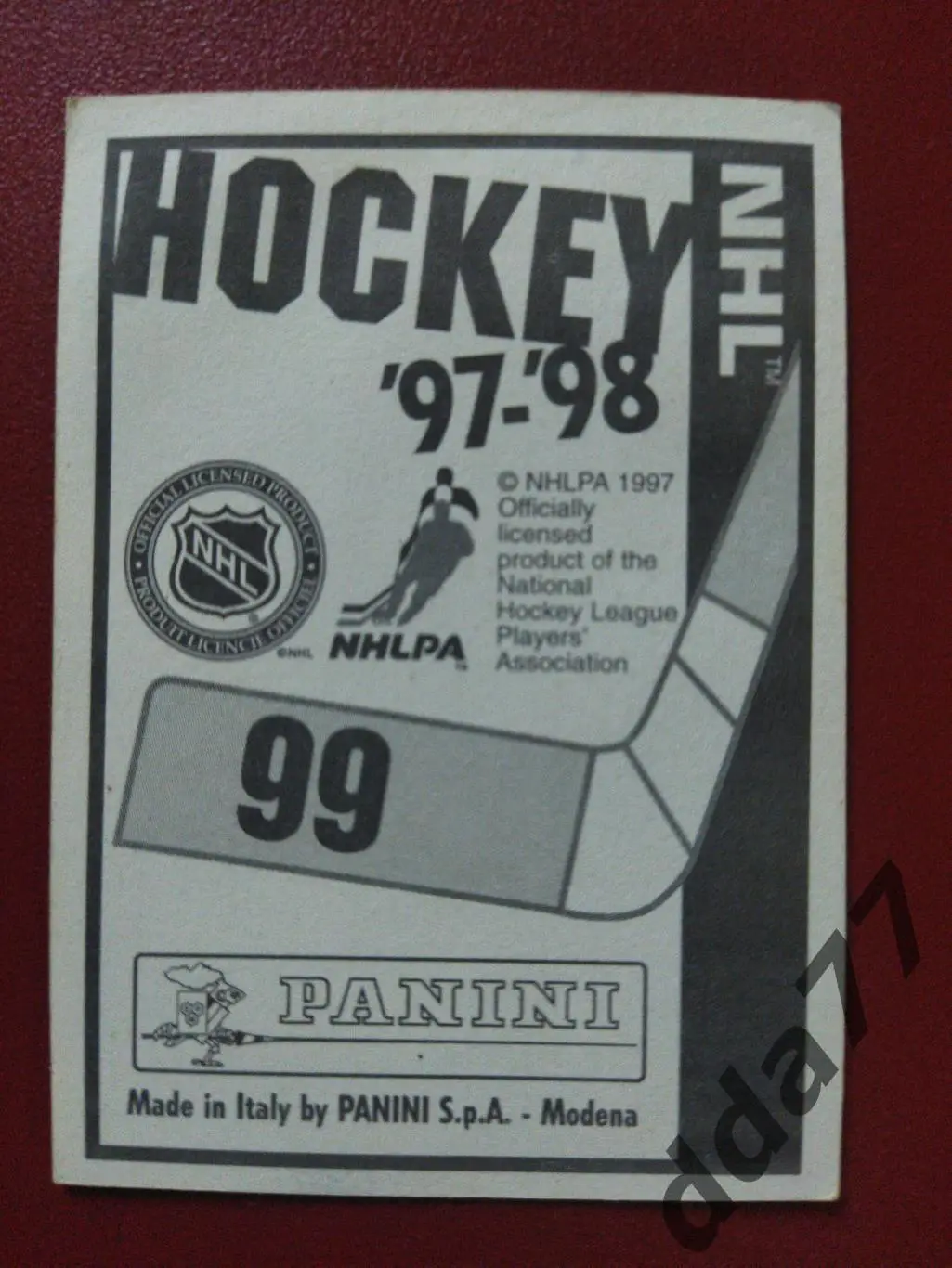 хоккей, наклейка НХЛ Панини 1997-1998/NHL Panini Mikael Renberg #99 1