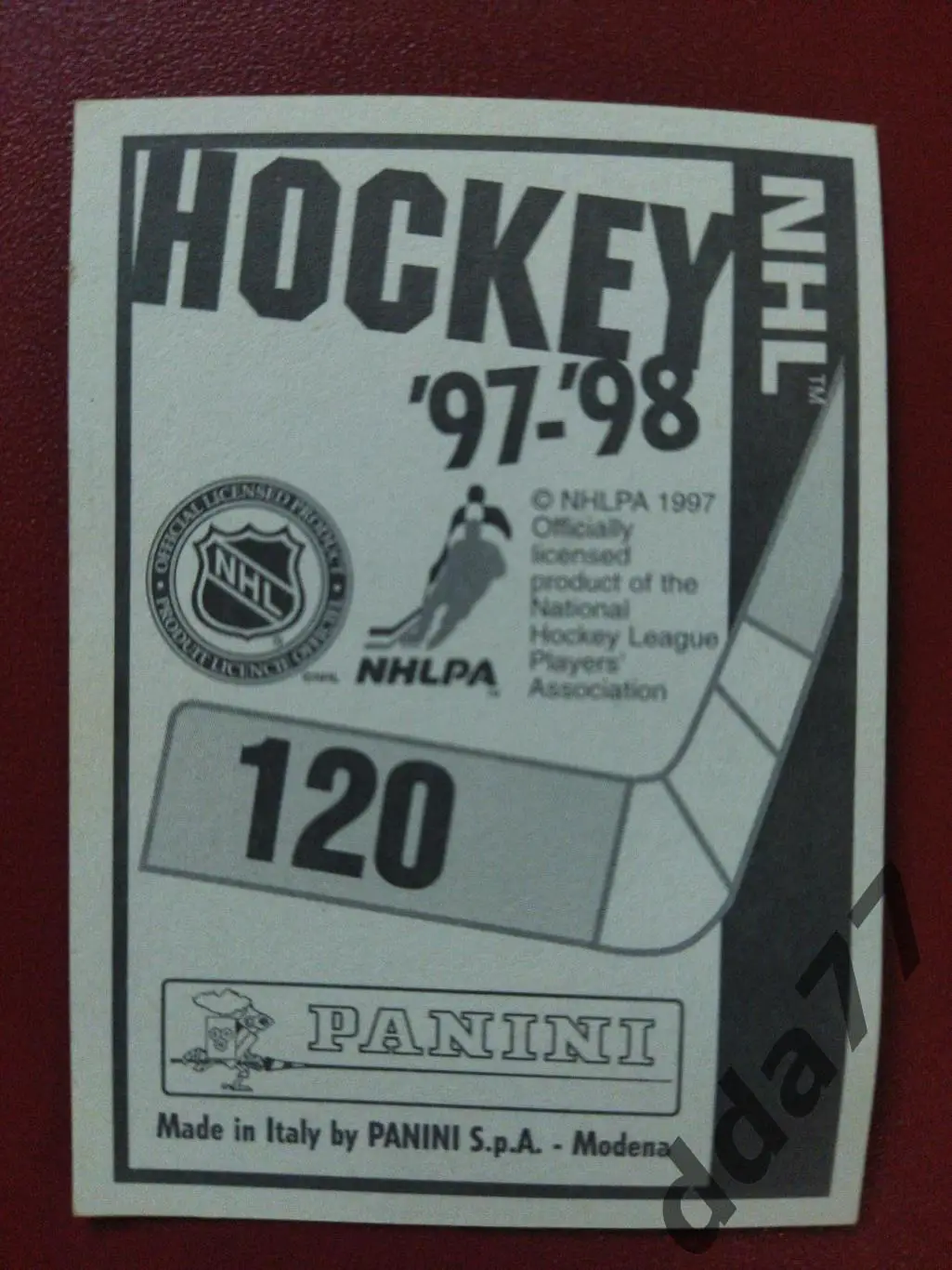 хоккей, наклейка НХЛ Панини 1997-1998/NHL Panini Brian Leetch #120 1