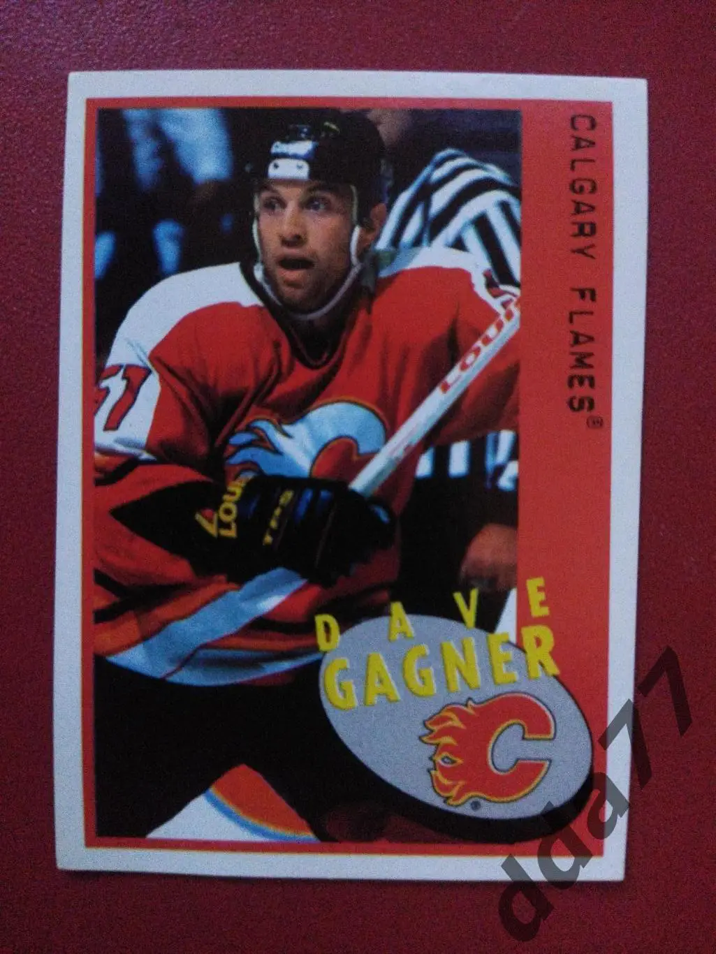 хоккей, наклейка НХЛ Панини 1997-1998/NHL Panini Dave Gagner #191
