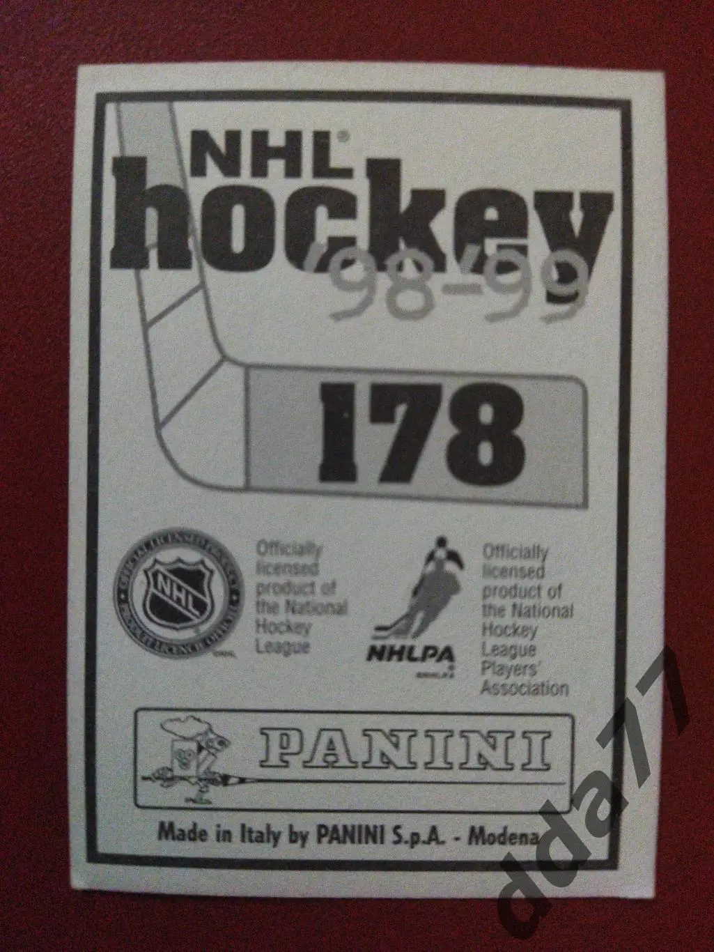 хоккей, наклейка НХЛ Панини 1998-1999/NHL Panini German Titov #178 1