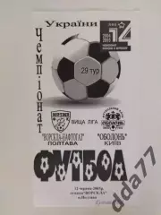 Ворскла Полтава - Оболонь Киев 12.06.2005