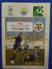 МФК Александрия - Ворскла-2 Полтава 10.06.2005