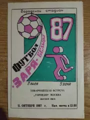 Заря Бельцы - Торпедо Москва 11.10.1987