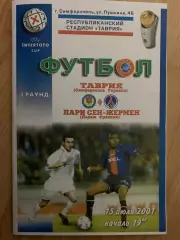 копия, Таврия Симферополь - Пари Сен-Жермен Париж 15.07.2001