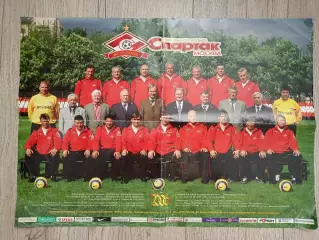 Плакат ФК Спартак Москва с автографами Черенкова, Ярцева, Гаврилова и т.д.