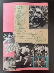 Автографы ФК Динамо Киев 1981 г.: Лобановский, Блохин, Демьяненко и т.д.