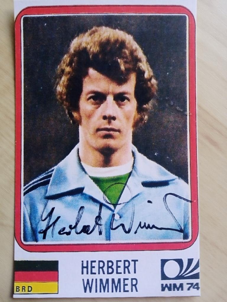 Автограф Херберт Виммер (чемпион мира: 1974 г., чемпион Европы: 1972 г.) 4