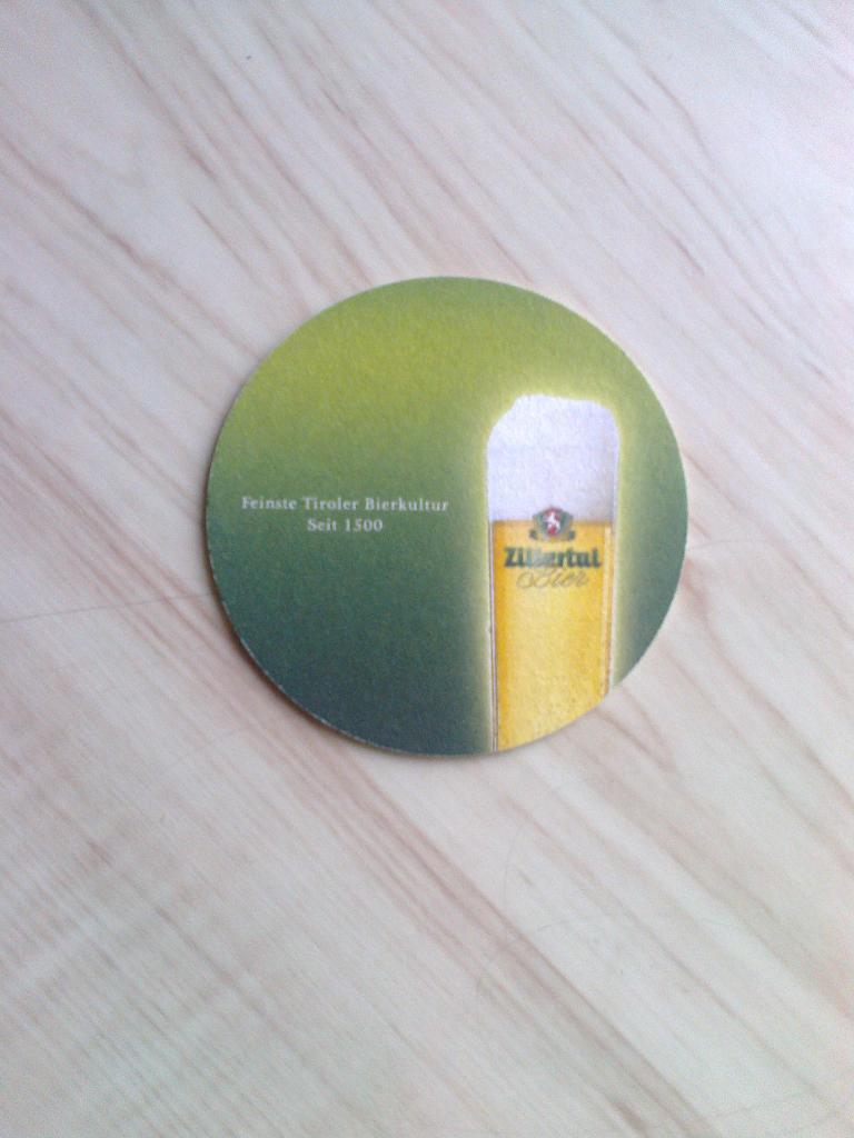 Бирдекель (подставка под пиво/бокал) Zillertal Bier