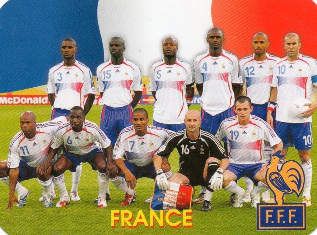 Календарик Сборная Франции по футболу. 2007 год