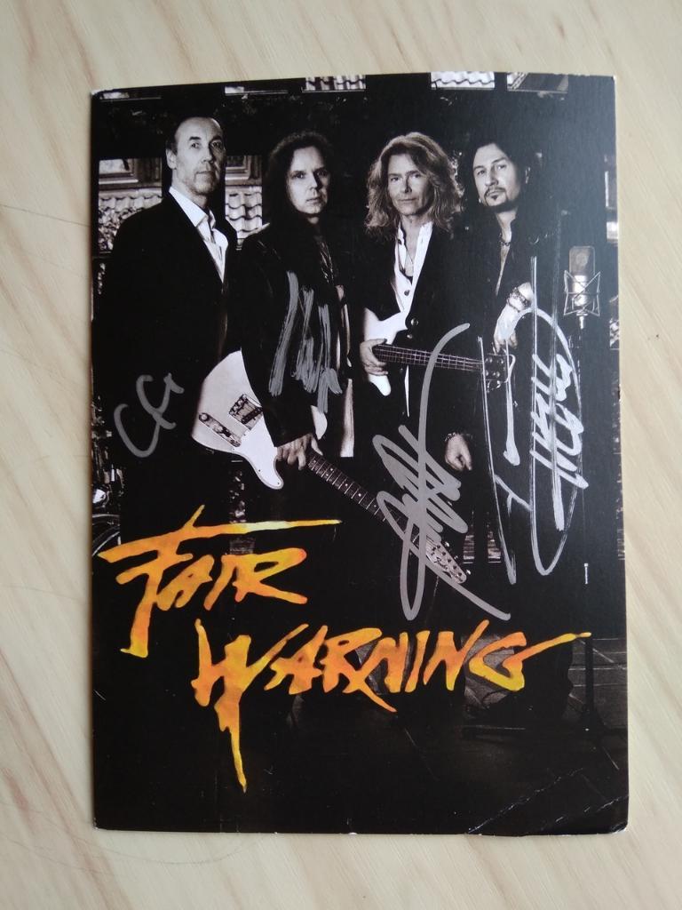 Автографы немецкой рок-группы Fair Warning