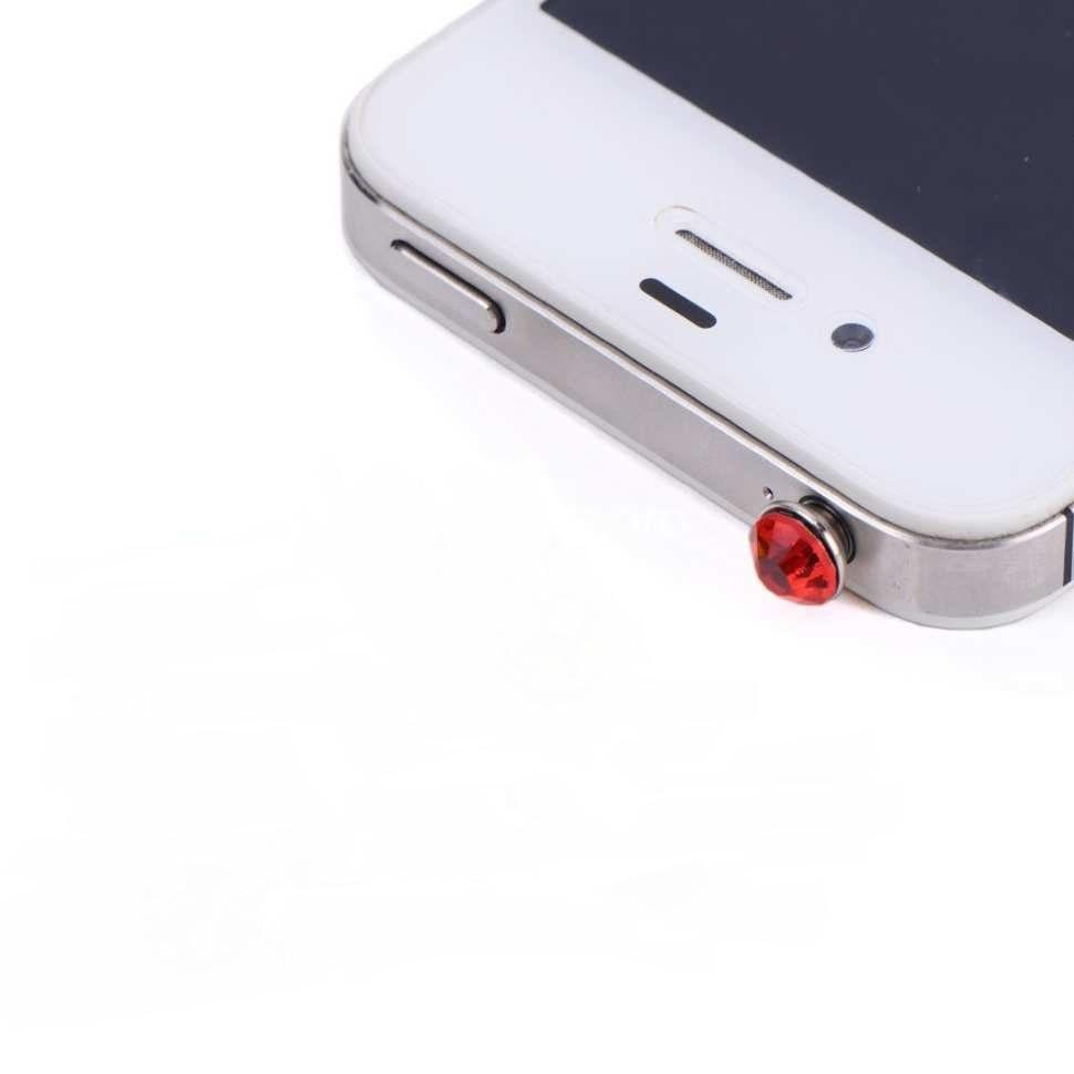 Красная анти-пылевая затычка для телефона/смартфона