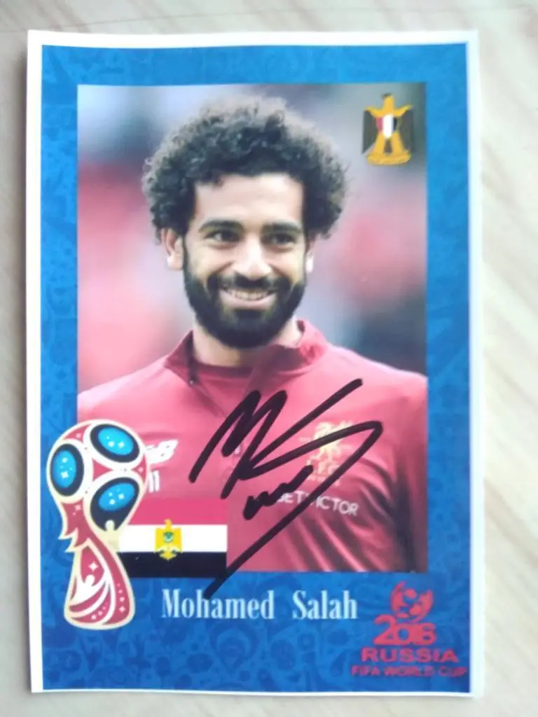 Автограф Мохамед Салах (Ливерпуль, Челси, Рома, сборная Египта)