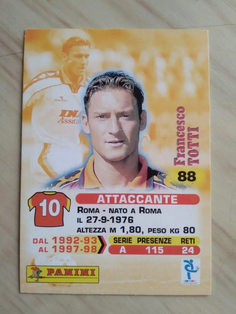 Автограф Франческо Тотти 2