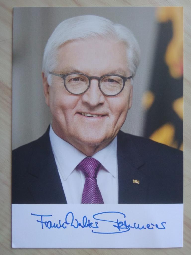 Оригинальный автограф Франк-Вальтер Штайнмайер (президент Германии)
