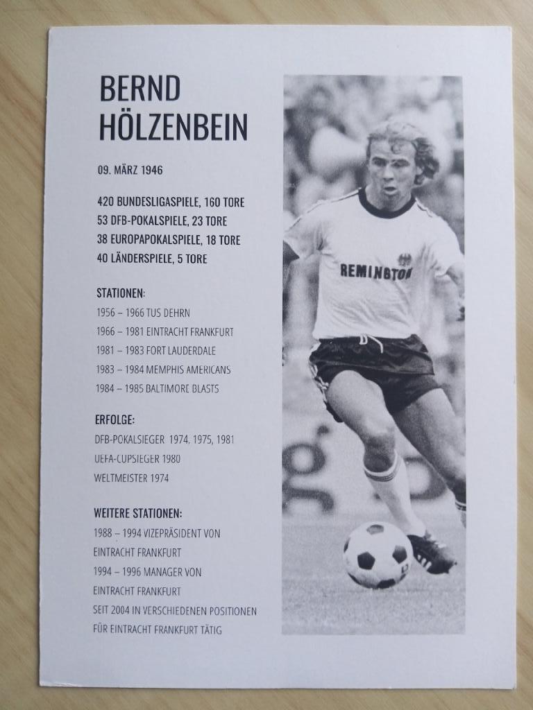 Автограф Бернд Хельценбайн (чемпион мира 1974 года, 511 матчей за Айнтрахт) 2