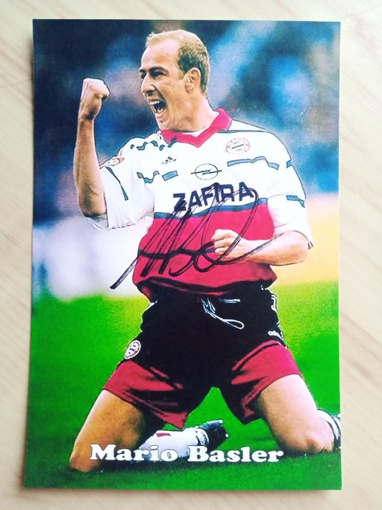 Автограф Марио Баслер (чемпион Европы по футболу 1996 года)