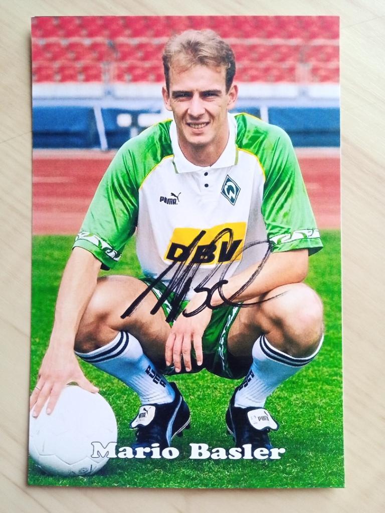 Автограф Марио Баслер (чемпион Европы по футболу 1996 года) 1