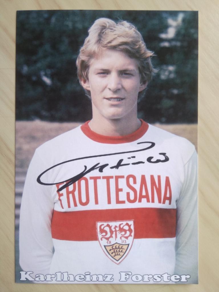 Автограф Карл-Хайнц Ферстер (чемпион Европы 1980 года в сборной Германии)