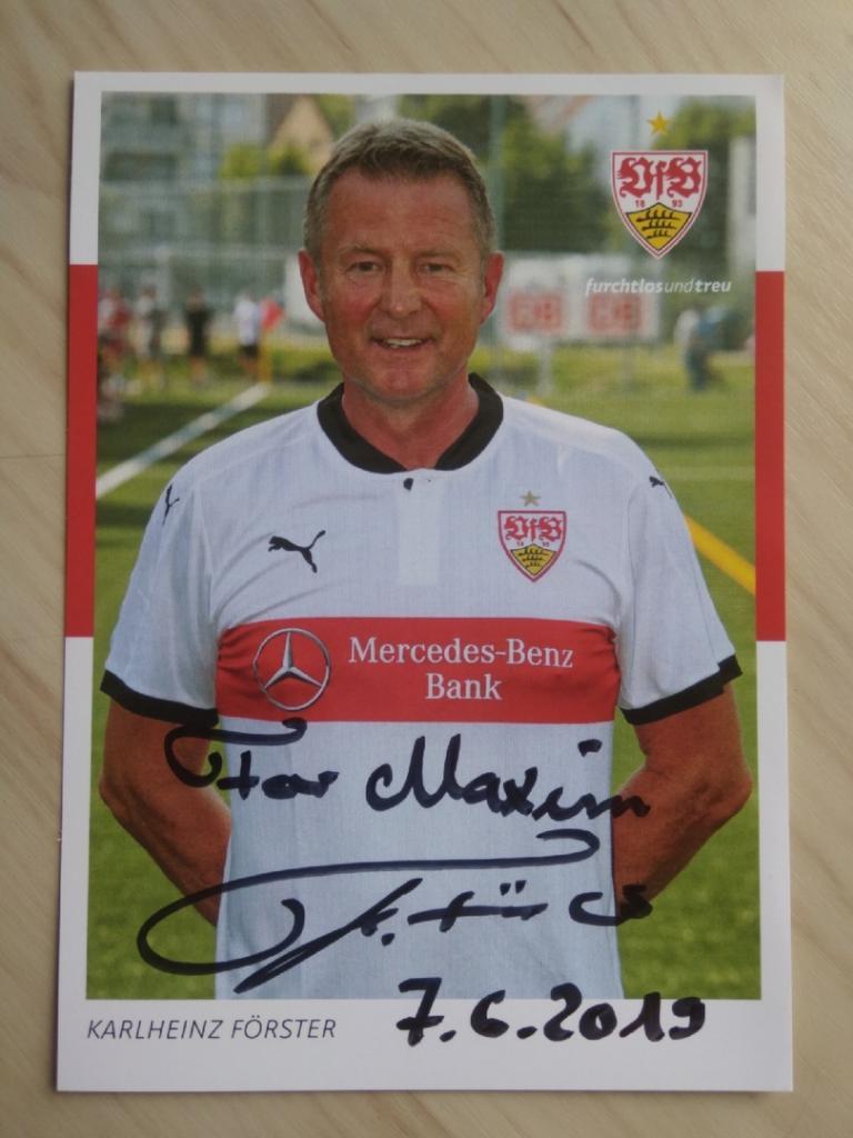 Автограф Карл-Хайнц Ферстер (чемпион Европы 1980 года в сборной Германии) 6
